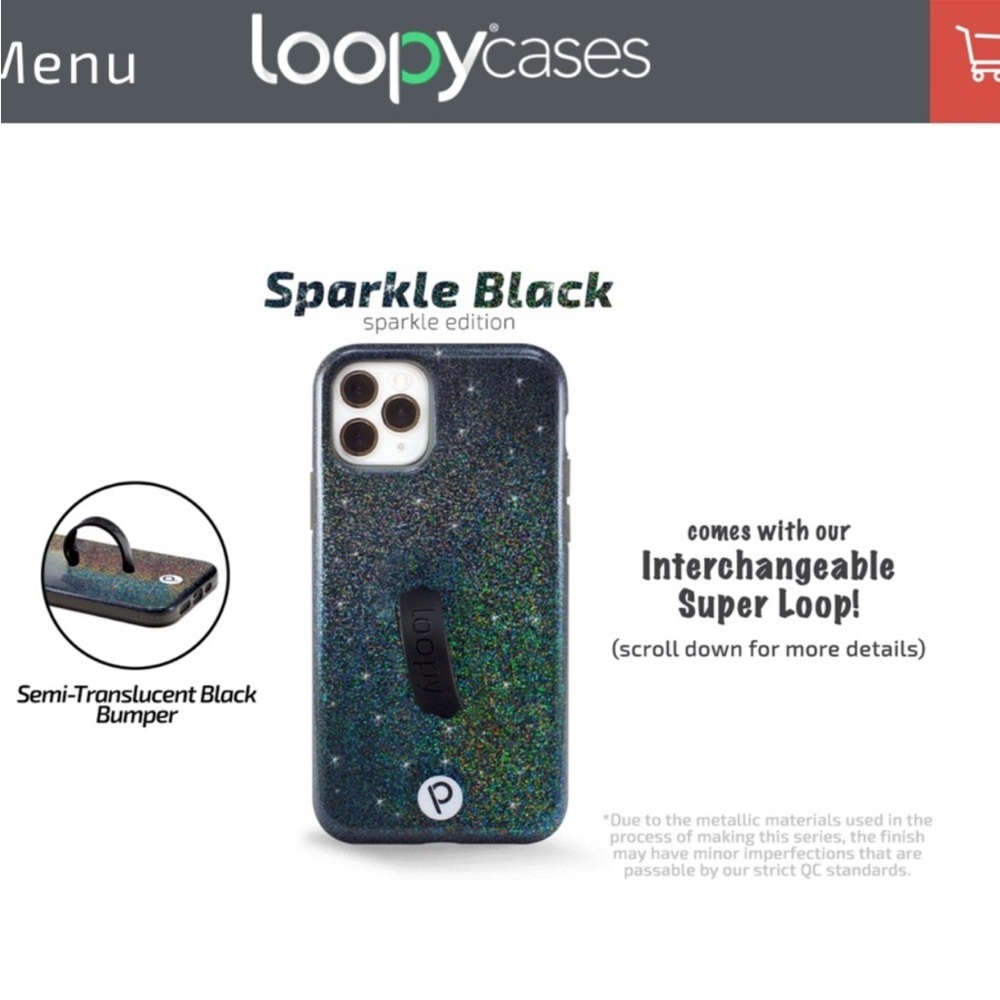 LOOPY CASE IPHONE 11 PRO - BLACK SPARKLE